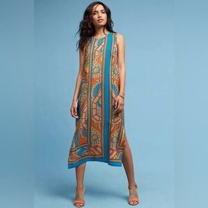 Anthropologie Akemi + Kin Tanvi Silk Column Dress SZ 2